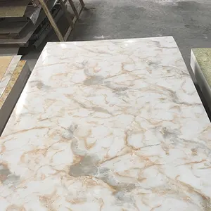high glossy pvc marble sheet for interior wall decoration good quality uv marble