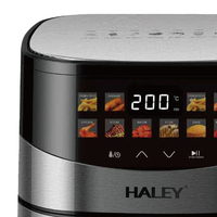 HALEY Grande Friteuse à Air Chaud avec Porte Vitrée Panoramique, Contrôle Tactile par Icônes, Multi-Programmes, Sans Huile, pour Restaurants et Usage Domestique, Marque Privée, Vente en Gros