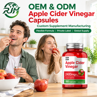 Complément alimentaire à marque privée OEM, capsules de vinaigre de cidre de pomme, capsules ACV, complément de santé