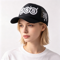 Casquette de baseball style Y2K tendance, broderie lettres, maille respirante, casquette snapback, casquette trucker Devil, Gorras De Barbas