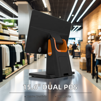 Terminal POS Android de 15,6 pulgadas a precio de fábrica con sistema de pantalla táctil dual