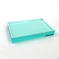 Grand bloc de présentation en acrylique vert clair Blocs de présentation en plexiglas vert coloré