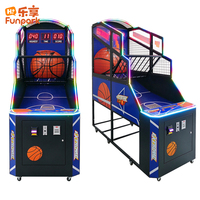 Funpark Wholesale Machine de basket-ball d'arcade pliable, à monnayeur, pour parcs d'attractions