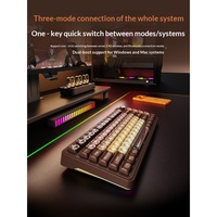 Teclado Mecánico XINMENG S75 de Triple Modo con Interruptores Intercambiables en Caliente, 6000 mAh, 1 kHz, para Juegos, Oficina y PC