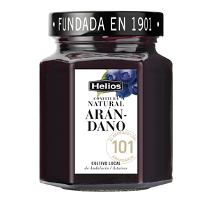 Confiture de Myrtilles Naturelles Helios 330G Sans Gluten Fabriquée avec des Baies Locales - Product Image 1