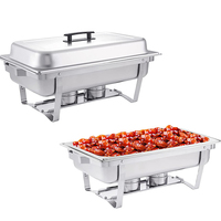 Chauffe-Plat Commercial en Acier Inoxydable à Alcool pour Buffet, Idéal pour Hôtels, Restaurants, Traiteurs et Événements (Mariages, etc.)
