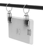 Support d'étiquette numérique en plastique Meethope avec crochet de suspension, support double face pour étiquettes de prix ESL sur fils avec anneau