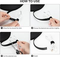 Bande en nylon souple réutilisable double face, écologique, résistante à la chaleur, auto-adhésive, pour le rangement au bureau et à la maison