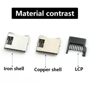 Push-push loại thẻ ổ cắm micro ngắn <span class=keywords><strong>SD</strong></span> chủ thẻ ổ cắm TransFlash TF 9pin Micro <span class=keywords><strong>SD</strong></span> thẻ kết nối - Product Image 4