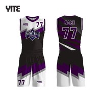 Maillots de basket personnalisés imprimés sur toute la surface, kits en gros en ligne, design respirant et vibrant pour le streetball