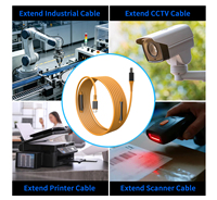 Extensor USB 3.0 de Grado Industrial Tipo A/B/Micro B con Amplificador de Señal de 10M Anti-Interferencia para CCTV y Escáner de Códigos de Barras