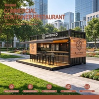 Nouveau Design Conteneur en Acier Préfabriqué Restaurant et Café Expédition Cuisine pour Villas Maisons Conteneur
