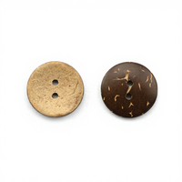 Boutons en coquille de noix de coco personnalisables VietChoice - Finition polie écologique, logo en relief, style vintage, couleur naturelle, forme circulaire