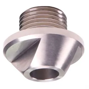 CNC Machined 304 Stainless Steel cone Contact Nut Threaded Adapter Connector supplier Dongguan