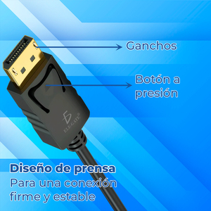 Cable Ele-Gate DisplayPort a HDMI de 1.8 Metros 4K Ultra HD con Conectores Chapados en Oro - Product Image 2