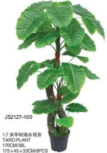 Linwoo thường xanh cây cảnh mô phỏng cao cây khoai môn chậu cây nhà cây bonsai khoai môn cây cho phòng khách trang trí - Product Image 6