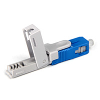 Conector de montaje rápido prepulido rápido de fibra óptica UPC, conector rápido de fibra óptica SC PC Blue Rett Fqc de uso repetido, conector rápido de fibra óptica