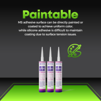 Kastar MS978 penutup silikon bening garis tabung tahan api polimer bersama netral MS kaca Sealant