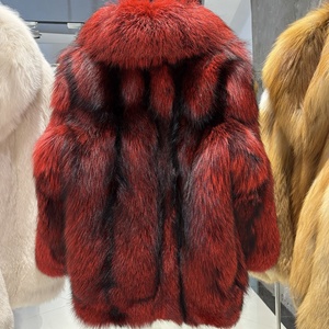 Manteau en fourrure de renard véritable, modèle 2025, le plus vendu, sur mesure, pour l'hiver, unisexe, long, grandes tailles - Product Image 3