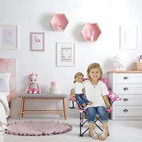 Portable Enfants Chaise Pliante Chaise De Plage avec Serrure De Sécurité Porte-Gobelet Boyos Filles Rose Camping Chaise pour Voyage Pelouse En Plein Air