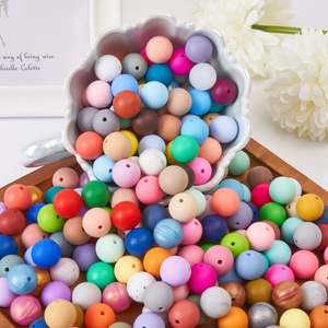 Produits uniques à vendre en ligne 2023 Bracelet en silicone écologique <span class=keywords><strong>non</strong></span> toxique de 12mm perle bébé perles en silicone - Product Image 1