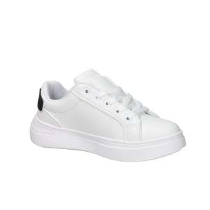 Baskets Calvin Klein pour enfants, blanches et noires, taille 39, talon 3 cm, en toile, chaussures tendance - Product Image 2