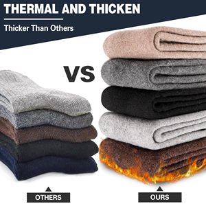 Merino Wool <b>Socks</b> Super Thick Thermal Hiking Winter Warm Boot Heavy <b>Soft</b> Cozy <b>Socks</b> for Cold Weather - Product Image 5