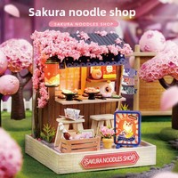 Huyo DIY Mini Maison de Poupée 3D, Kit de Construction de Modèles à Assembler, Décoration de Chambre, Meubles en Bois, Cadeaux pour 14 ans et plus
