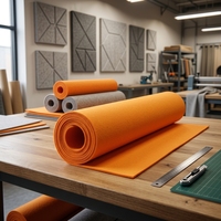 Rouleaux de feutre acoustique en fibre de polyester, feuilles de feutre insonorisantes, feutres décoratifs ignifuges pour murs et plafonds