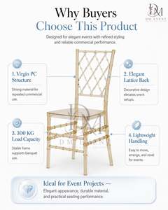 Premium <b>Clear</b> PC Chiavari <b>Chair</b> Detachable Diamond Back Wedding Event Banquet Rental Factory Wholesale - Product Image 2
