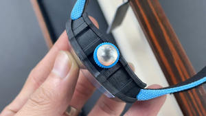 Montre mécanique unisexe de luxe avec cristal saphir, fibre de carbone, 43 mm, style sport bleu, cadran à aiguilles, haute qualité, bracelet de 20 mm - Product Image 3