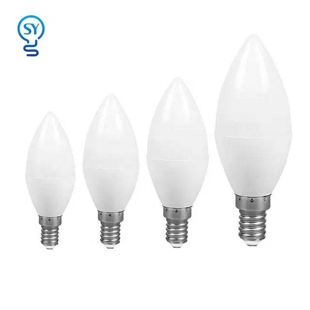 5W 7W Hoge Efficiëntie E27 Glas Led Kaars Lamp E14 Kristallen Kroonluchter Lichtbron Thuis Decoratie Hanger Verlichting