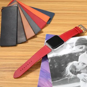 Bracelet de montre Barenia en cuir français pour <span class=keywords><strong>Apple</strong></span> Watch série 3/4/5/6/SE/7/8 - Product Image 1