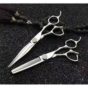 Red Blade 6 Inch Thinning Shears Stainless Steel 440C Right Handed <b>Hair</b> <b>Scissors</b> For Beauty Use - Product Image 3