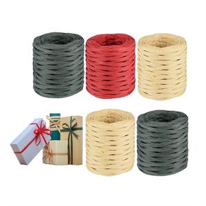 Vente en gros de ruban de ficelle de raphia en papier coloré de Noël corde torsadée Options personnalisées Service OEM pour bricolage emballage cadeau - Product Image 5