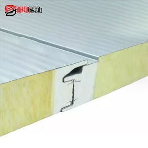 Panneau sandwich en laine de verre insonorisant ignifuge A1 avec joint de bordure en PU pour atelier - Product Image 4