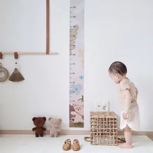 Grafik Pertumbuhan Tinggi Stiker Dinding Anak-anak untuk Dekorasi Dinding Kamar Anak-anak Mengukur Tinggi Decals Kamar Bayi Kertas Dinding