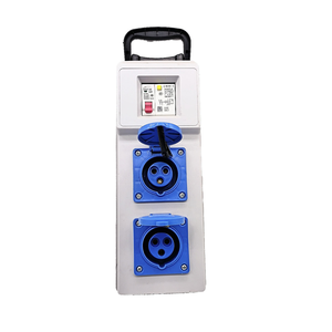 Boîte de distribution industrielle grise avec protection RCD, contrôle total, étanche IP65 pour générateur, boîte de prise portable - Product Image 5