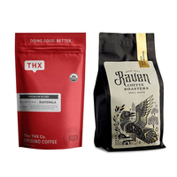 Sachets Doypack anti-humidité pour café avec fermeture éclair, taille et couleur personnalisables, en matériau de qualité alimentaire