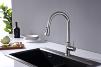 Robinet d'eau pour évier intelligent à capteur monté sur pont Robinets d'évier de cuisine en acier inoxydable Robinets de cuisine tactiles