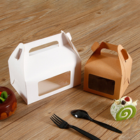 Cajas de Cartón para Pasteles y Postres, Biodegradables, Reciclables, Personalizadas, Transparentes, de Calidad Alimentaria, al por Mayor