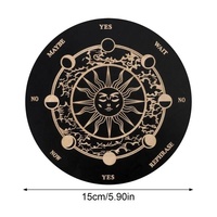 15cm Design moderne Ouija jeu de société en bois étoile pendule Fortune Telling Toys sorcière artisanat fournitures corde Communication Board