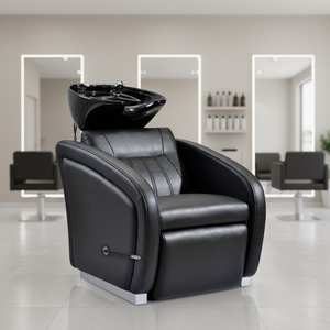 Fauteuil de lavage classique confortable pour salon de coiffure avec bac intégré, idéal pour le massage et la lavage des cheveux - Product Image 1