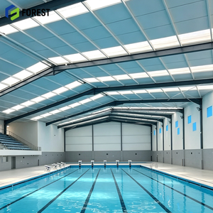Structure en acier galvanisé robuste pour la construction de natataires, arène aquatique intérieure préfabriquée à travée libre pour sports nautiques - Product Image 1