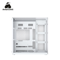 Boîtier panoramique AntarcChill White Full Tower, triple verre trempé, 360 mm AIO, ATX, USB 3.0, directement de l'usine