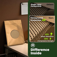 Sacs d'expédition en papier kraft neufs, écologiques, enveloppes postales brunes, sacs d'expédition rembourrés en nid d'abeille avec logo