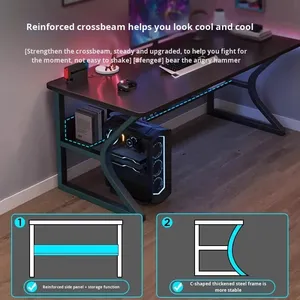 Meja Komputer, desain Modern sederhana e-sport meja komputer Desktop rumah sederhana meja siswa kamar tidur meja gaya Modern meja tulis - Product Image 4