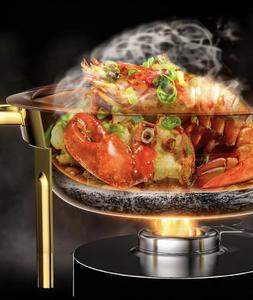 Novedades en Artículos de Hostelería, Exhibidor Circular para Calentar Alimentos, Funciona con Alcohol, Plateado, Capacidad de 9L, Gran Venta en Ebay - Product Image 6