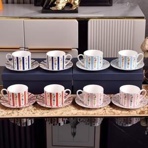 Service à thé de l'après-midi de style européen, luxe léger, créatif, en porcelaine osseuse, écologique, pour restaurant - Product Image 1