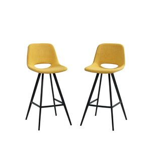 Ensemble de 2 tabourets de bar à hauteur de comptoir de cuisine en tissu Porth-28.25" - Product Image 1